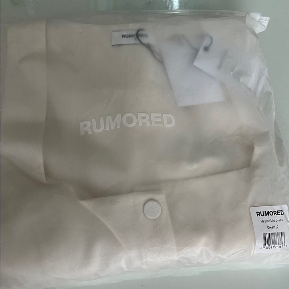 NWT Rumored Mayfair cream Button-Down midi Dress 2 - Picture 3 of 7